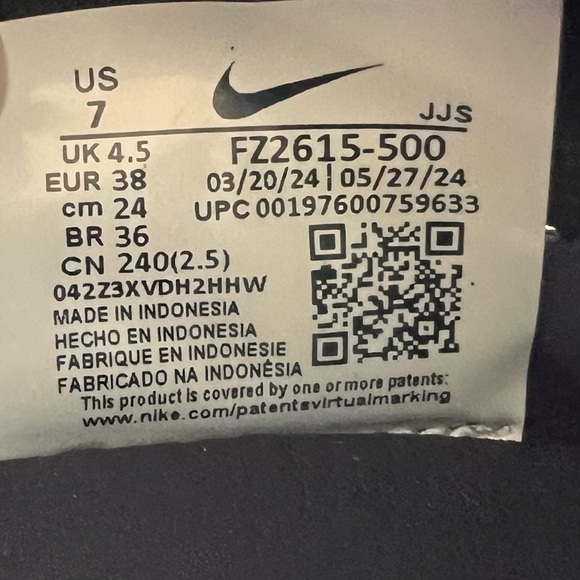 NIKE NEW Women's Air Footscape Woven Dark Raisin Black Shoe Size 7 #295 - Picture 5 of 7